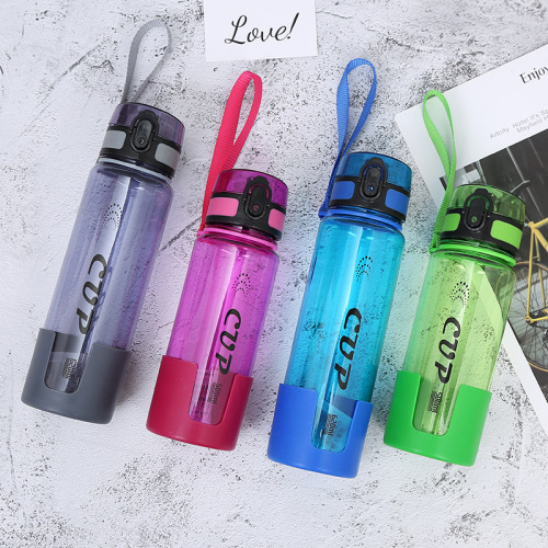 Bounce Water Cup Space Cup Outdoor Portable Student Sports Kettle Plastic Water Cup Wholesale Customization 