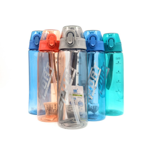 bounce button water cup creative environmental protection portable cup student summer straw cup customized manufacturers supply