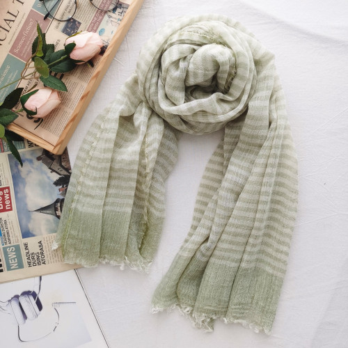 Foreign Trade Wool Scarf Horizontal Striped Scarf Women‘s Autumn and Winter European Station Japanese and Korean Style Lady Mori Girl