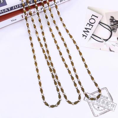 DIY Chain Handmade Jewelry Accessories Gold Diamond Drop-Shaped Chain Jewelry Necklace Luggage Accessories Decorative Chain