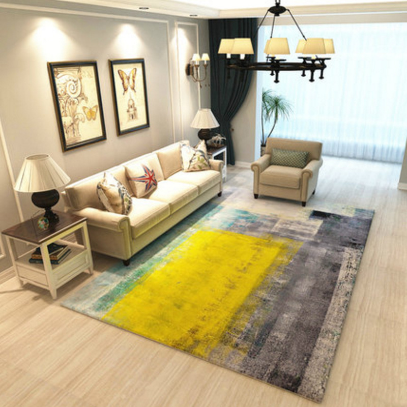 Artistic Abstract Carpet Living Room Bedroom Bay Window Leis...