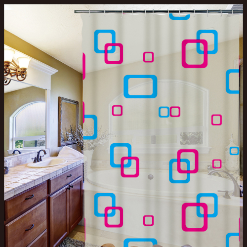 .8*1.8 Bathroom Waterproof Mildew Shower Curtain Cloth Bath punch-Free Shower Partition Hanging Curtain Bathroom Shower Curtain 