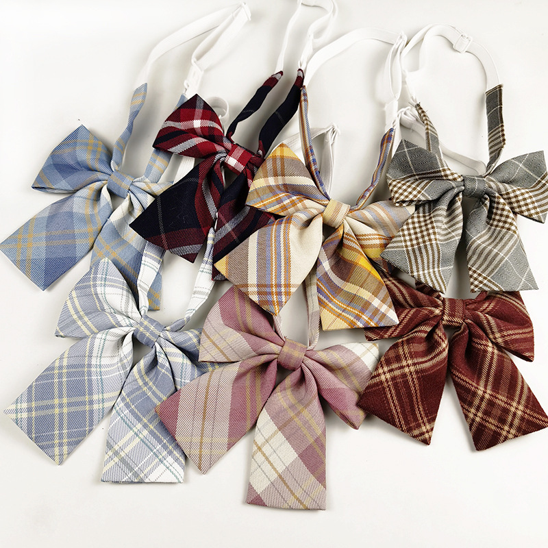 Bow Tie Plaid Striped JK Bow Tie Gentle Knife Star Field Raspberry Ladies Bow Japanese Campus Networ