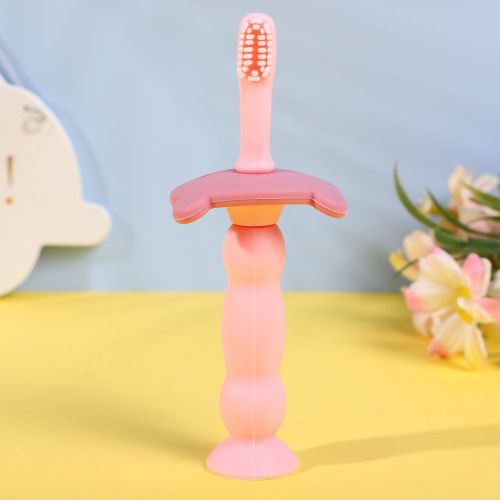 Silicone Baby Products Factory Wholesale Children Silicone Training Toothbrush Baby Learning Silicone Toothbrush Now 
