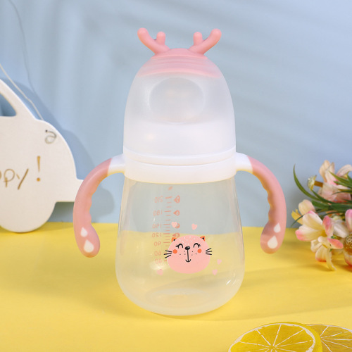 240ml Baby Drinking Cup with Straw Leak-Proof Shatter Proof Kindergarten Baby Learns to Drink Cup with Straw Drinking Cup
