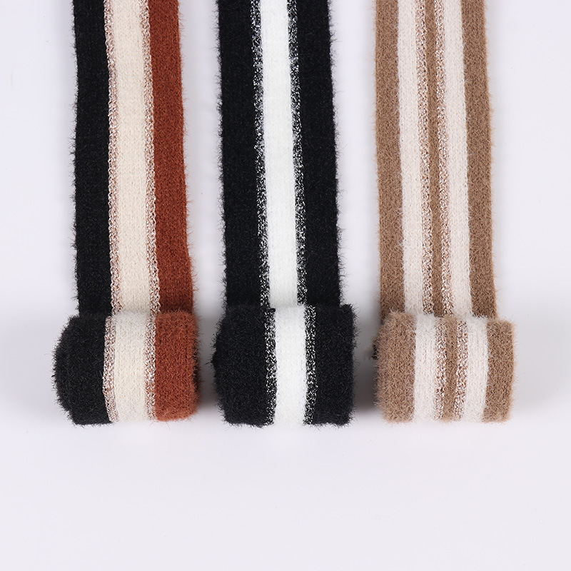 Popular Plush Frayed Ribbon Gold and Silver Silk Color Clothing Accessories Solid Needle Knitted DIY