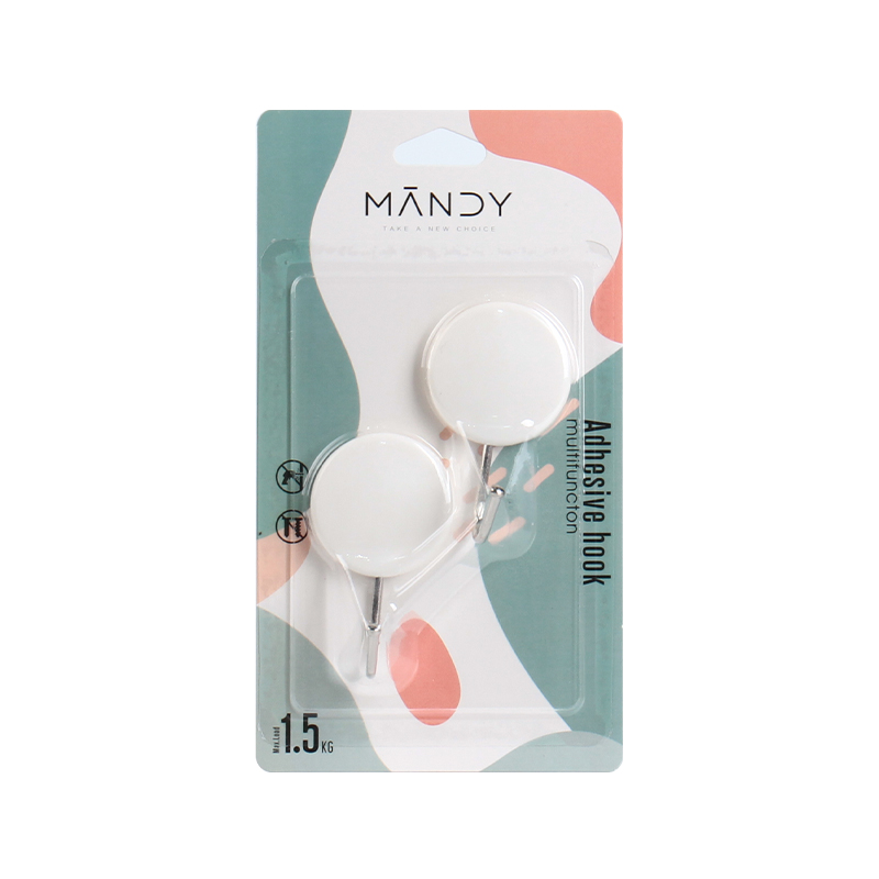 [Mandi Home] round Iron Hook Plastic Hook Bathroom Kitchen H...