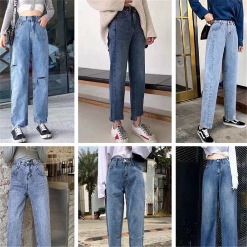 2024 summer new foreign trade hot selling women‘s wear ripped denim trousers korean style women‘s trousers miscellaneous tail goods wholesale
