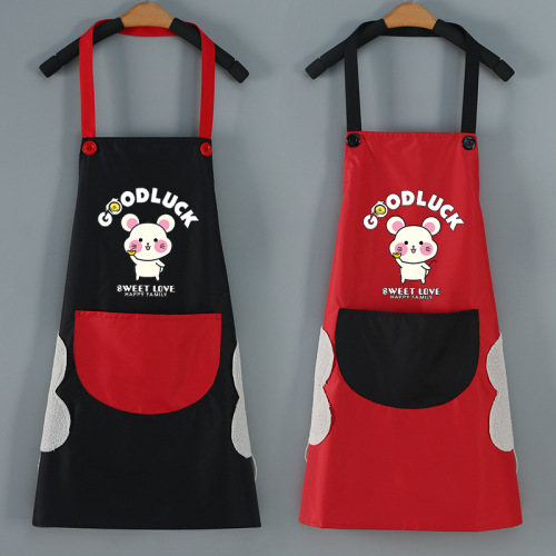 kitchen apron waterproof erasable hand home waist hanging neck cooking fashion household apron overalls logo customization