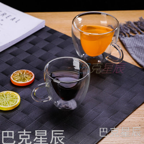 高硼硅玻璃杯 创意爱心双层玻璃水杯