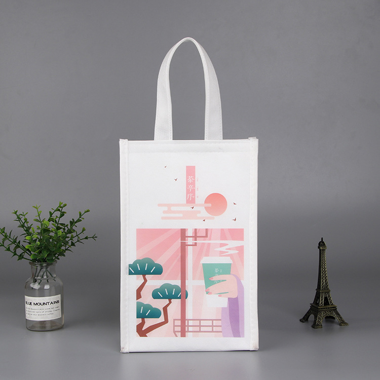 Universal Color Printing Non-Woven Portable Aluminum Foil Insulation Bag Customized Seafood Fresh Pr