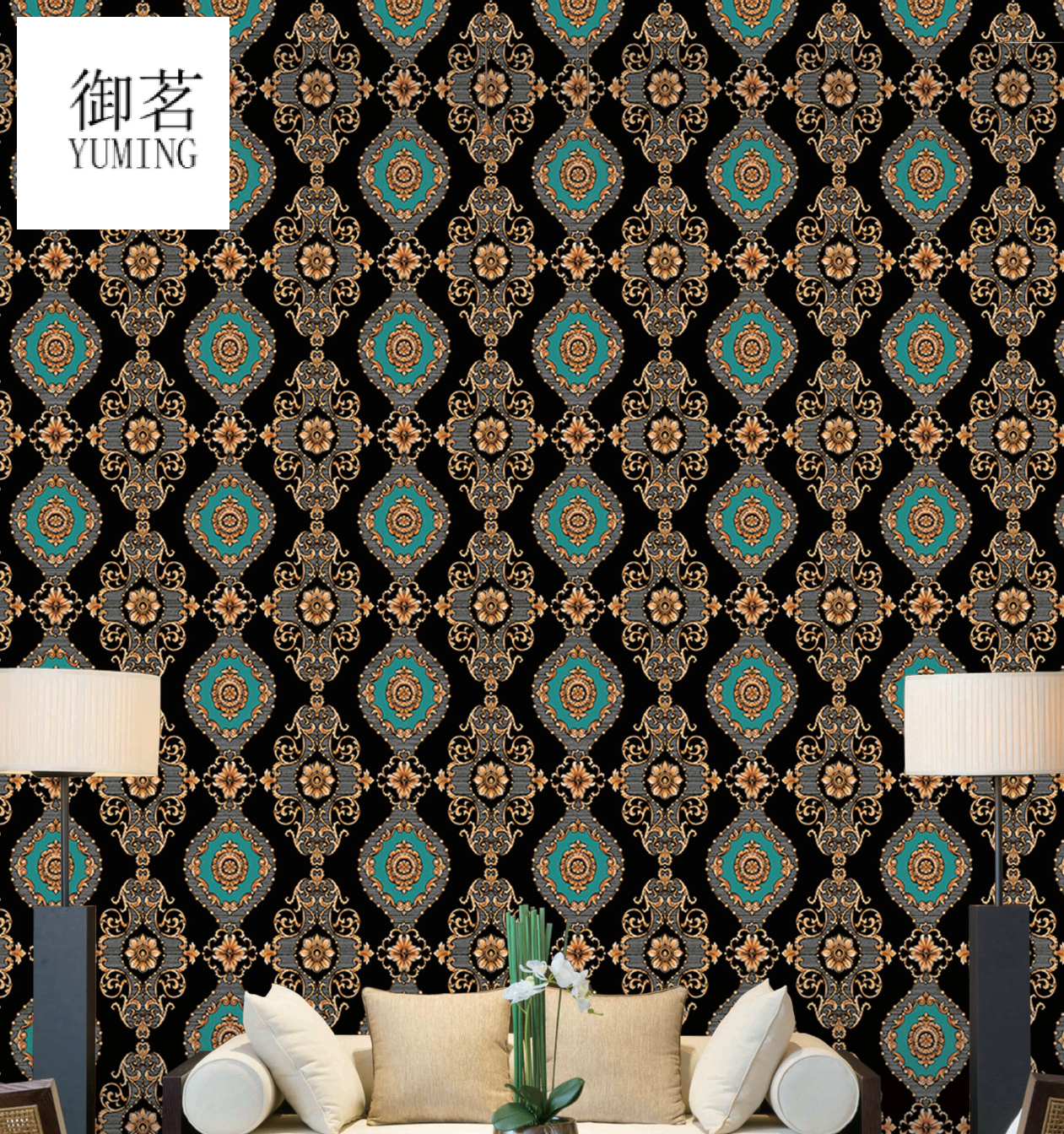 Supply 1 06 15 6 Wide Wallpaper Korean Paper European Style Damascus High End Elegant Background Wallpaper
