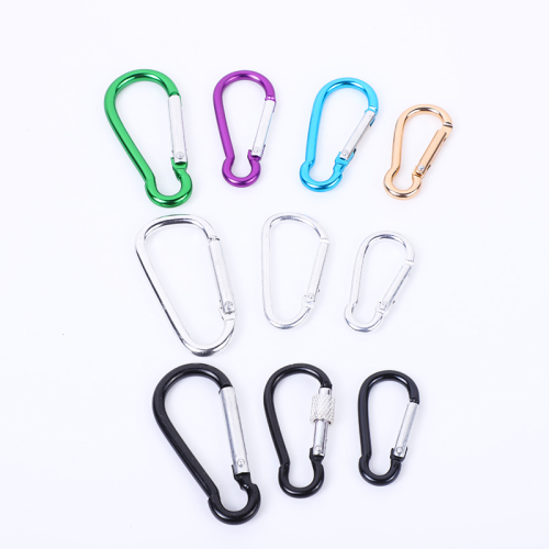 Factory Direct 304 Stainless Steel Spring Buckle with Safety Spring Buckle Climbing Button Carabiner Safety Buckle Chain Connection Buckle