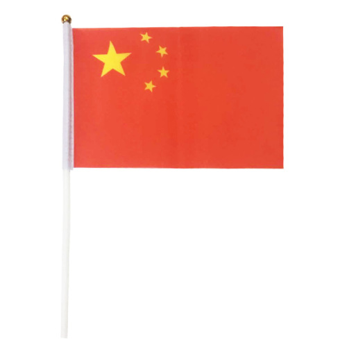 8 no. holding pentagram flag hand waving flag no. 8 chinese flag 14 * 21cm with flagpole spot supply