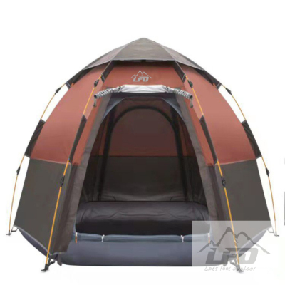 Factory Direct Sales Automatic Hexagonal Tent. Rain and UV Protection. Customizable Logo.