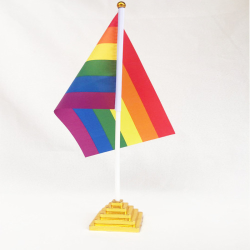 cross-border supply 14 * 21cm rainbow flag gay gay rainbow flag a large number of spot goods