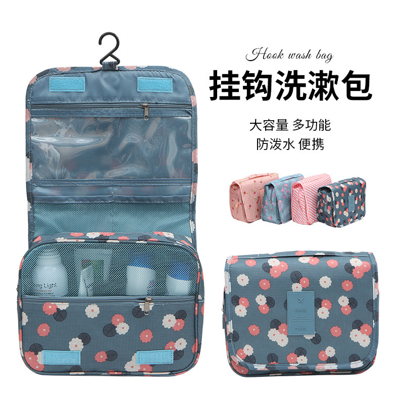 Large Capacity Cosmetic Bag New Waterproof Hook Wash Bag Customized MultiFunctional Travel Cosmetics