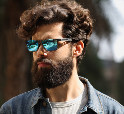 New Aluminum Magnesium Polarised Sunglasses Men's Sunglasses Colorful Square Frame Driver Glasses Outdoor Fishing Glasses