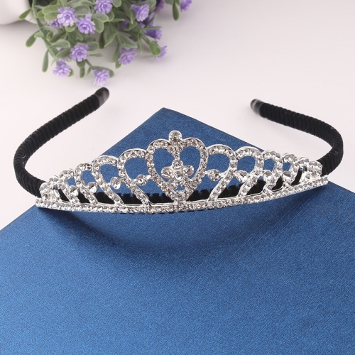 New Headband Children‘s Crown Rhinestone Crown Fashion Bridal Hair Accessories Headdress for Women Ornament Wholesale Hot Sale