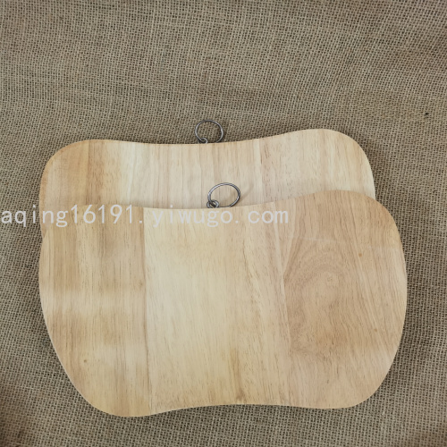 a030 solid wood chopping board apple shape double-sided available with handle can be hung