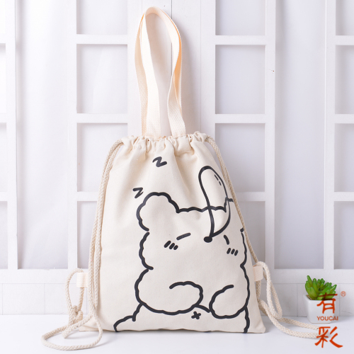 bag student book canvas bag ins cute pattern niche cram school handbag simple go out versatile bag