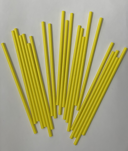 [Junke] Eco Paper Straw Solid Color-Yellow Drink Creative Gl...