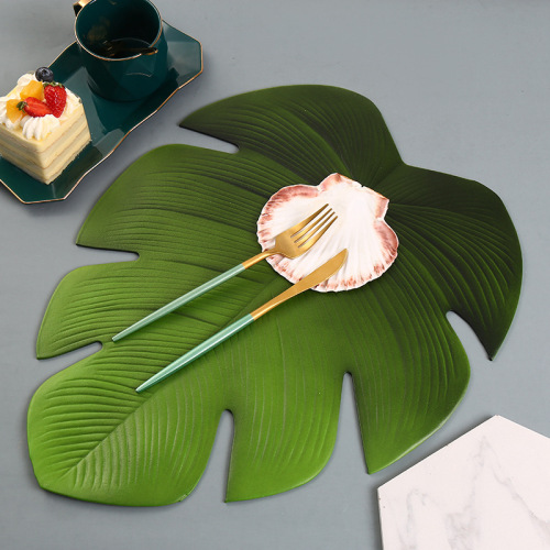 New Creative Placemat Eva Imitate Leaves Dining Table Cushion Hotel Decorative Pad Waterproof Oil-Proof Insulation Mat Coasters