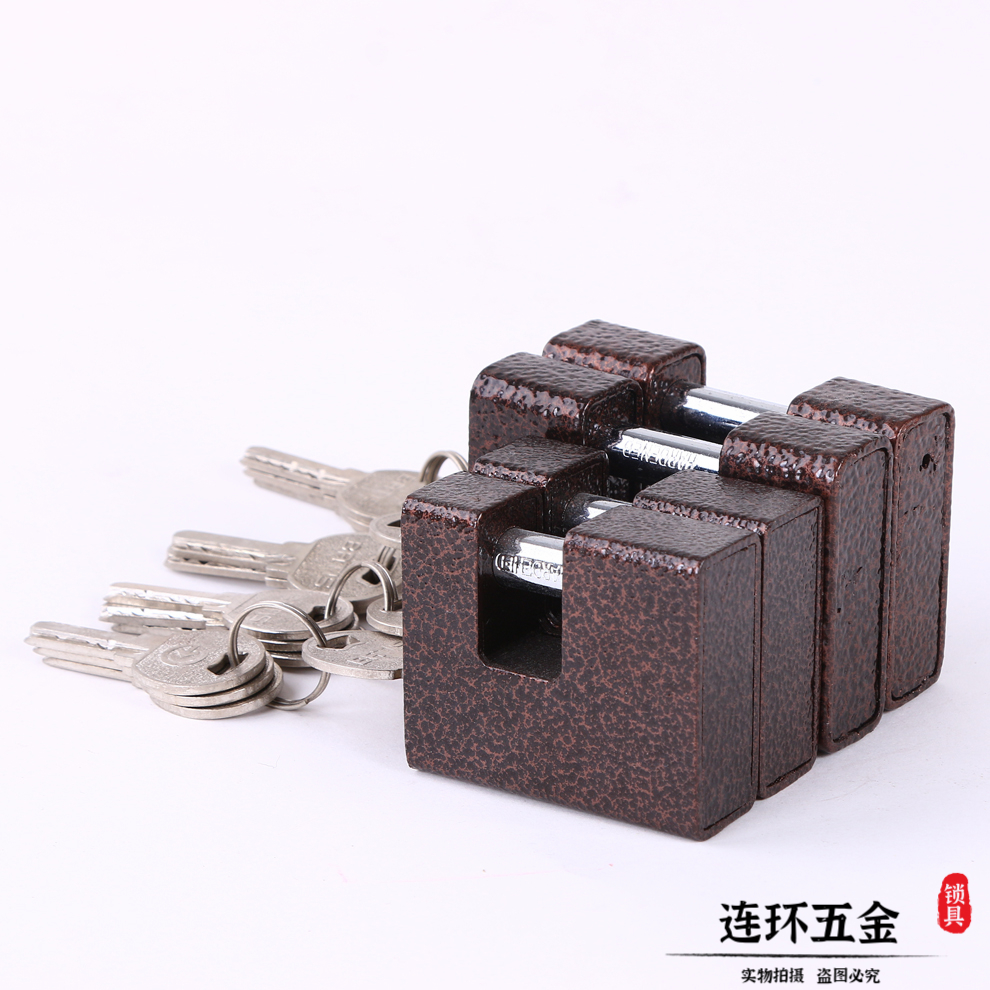 多规格横开口设计挂锁 仓库大门锁具 防撬防剪防盗挂锁横梁叶片锁