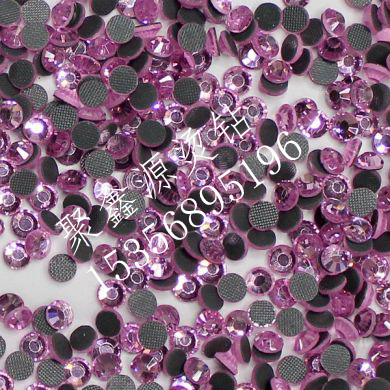 Pink Clothing Stick-on Crystals DMC Hot Drilling Flat Glass More than Rhinestone Models Available
