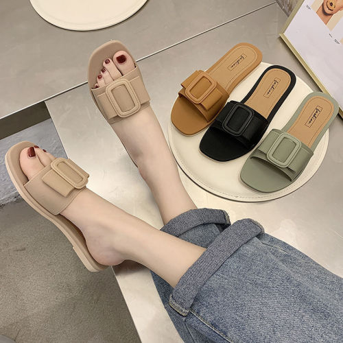 new stylish slippers women‘s summer and autumn room non-slip outer and inner wear casual beach women‘s student slippers internet celebrity girls