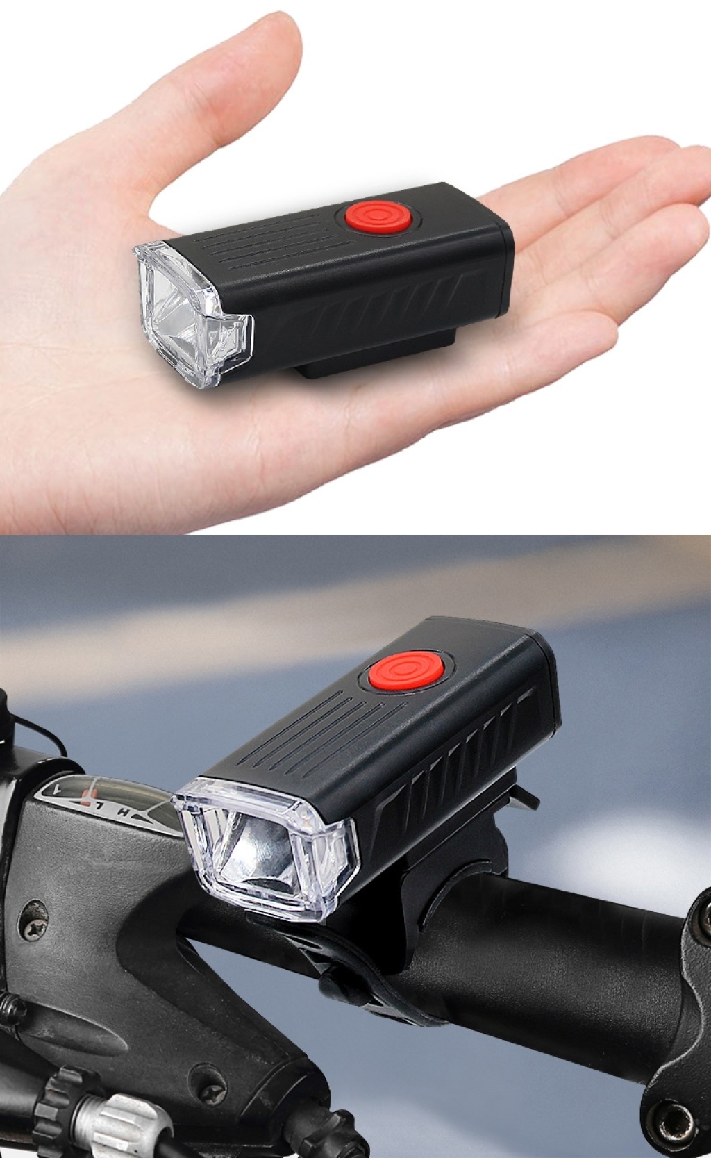 新款 自行车照明前灯USB充电夜骑山地车高亮前灯单车骑行配件套装详情6