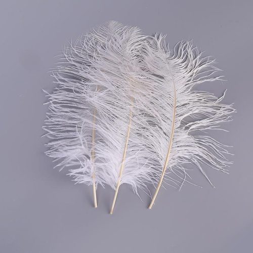 35-40cm White Ostrich Feather Layout Wedding Flower Arrangement Thick Pen White Ostrich Feather Fashion Headdress Feather