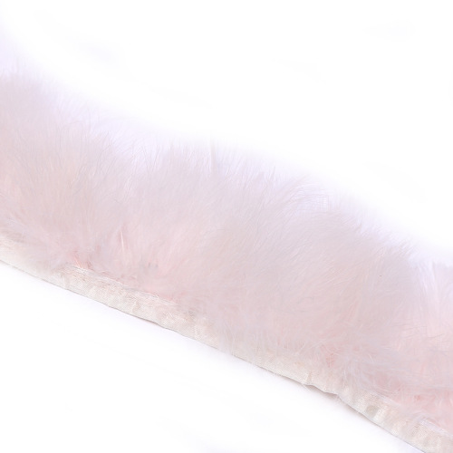 Yiwu Vascular Velvet Cloth Brim Turkey Feather Feather Woven Belt DIY Costume Latin Dance Clothes Doll Clothing