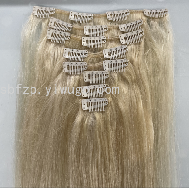 盛邦假发 真发接发片 真人发夹子发片#33