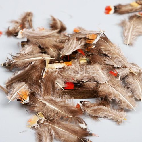 copper chicken red piece feather clothing headwear accessories feather crafts textile raw materials can be customized