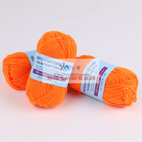 factory direct color section dyed acrylic wool 20g-100gdiy hand-woven wool ball material