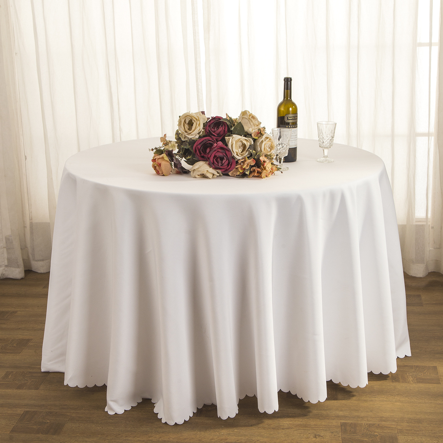 简约现代桌布酒店纯色餐厅桌布会议平纹定制圆桌布椅套台布台裙