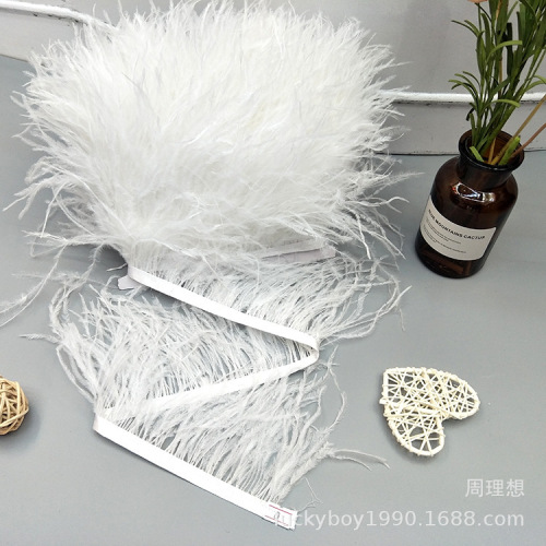 factory direct stock 6-8cm ostrich feather cloth belt clothing clothing lace accessories ostrich feather cloth edge