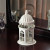 Fairy Tale Castle Wrought Iron Glass Candlestick European-Style Furnishings Home Decoration Storm Lantern Wedding Supplies