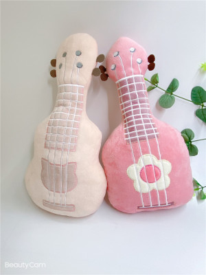 Factory Direct Sales Nordic Style New Musical Instrument Small Guitar Plush Toy Doll Pillow Doll Sample Customization