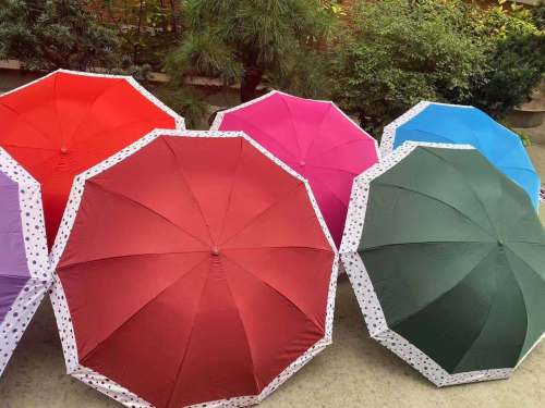 three fold 75cm 10k dot edge umbrella sunny and rainy dual-use brand new inventory foreign trade tail order oversized bold reinforcement
