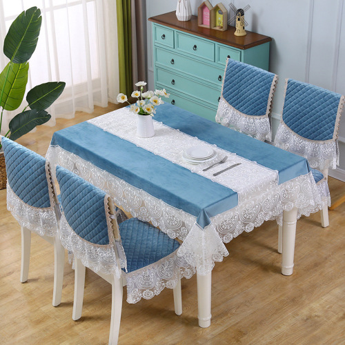 Chair Cover Chair Cushion Set Dining Chair Cushion Lace Household Table and Chair Cover Fabric Dining Table Chair Cover Cover Tablecloth Tablecloth 