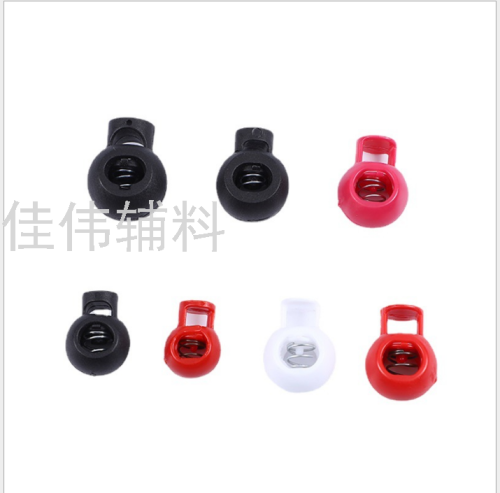 Spot Rope Buckle Spring Pig Nose Buckle Double Hole Rope Buckle round Bead Adjustment Buckle Ribbon Buckle Color Spherical Spring Buckle Customization