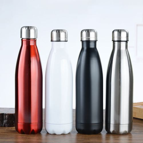 Factory Direct Sales Foreign Trade 304 Stainless Steel Plastic Spraying Coke Bottle Thermos Cup Sports Cup Customized Wholesale Gift Cup