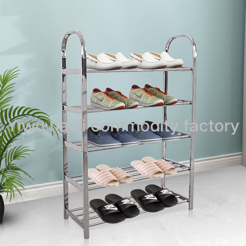 3 layer tainless steel shoe rack  strong and durable 5 layer shoes rack  factory direct sales