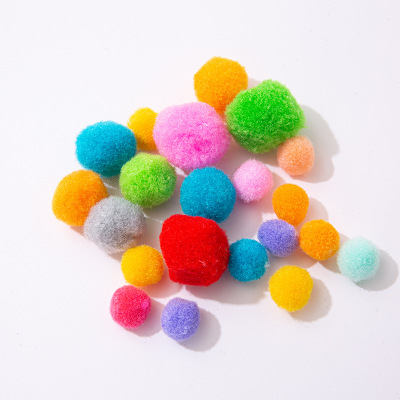 Fur Ball Factory Direct Sales Spot Puzzle Toy Costume Festival Color Polypropylene Fiber Pompons DIY Handmade Hairy Ball