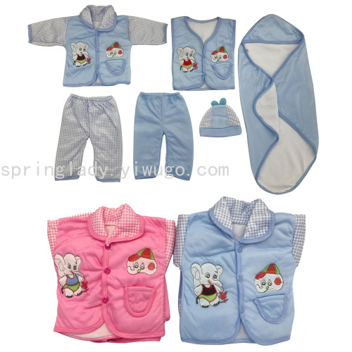 pring Lady Newborn Baby Clothes baby‘s 6-Piece Children‘s Clothes Baby Clothes Suit Wholesale 