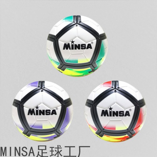 football factory direct sales minsa standard no. machine-sewing soccer adult student training special customizable logo