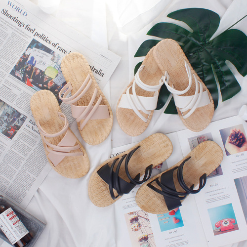 new slippers women‘s summer retro roman style home indoor home soft bottom bathroom women‘s slippers