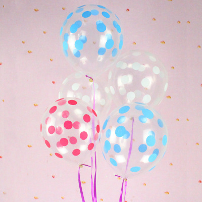 12-Inch Large Transparent Polka Dot Balloon 3.2G Birthday Party Party Decorations Arrangement Polka Dot Balloon